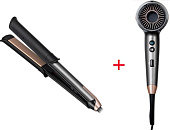 Выпрямитель Remington S6077 черный + Фен D6077 черный