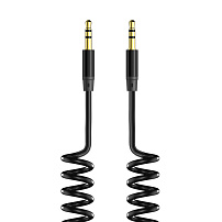 Аудиокабель AUX 3.5(m)-3.5(m), 1.8м, Olmio, черный