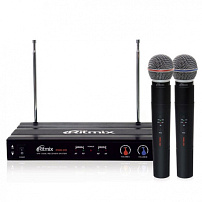 Микрофонная беспроводная система Ritmix RWM-221 серебро 
