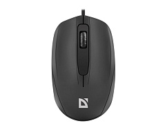 Мышь проводная Defender Alpha MB-507 бесшумная черный