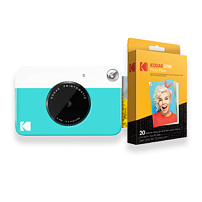 Фотоаппарат моментальной печати Kodak PRINTOMATIC голубой+Фотобумага 2х3 Kodak ZINK 20 шт