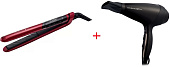 Выпрямитель Remington S9600 красный/черный + Фен AC9095