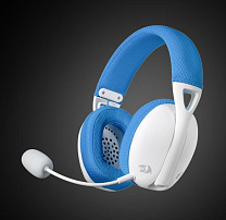 Наушники-гарнитура игровые беспроводные Redragon Ire Pro белый+синий